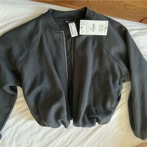 Zara Women's Charcoal Bomber Jacket